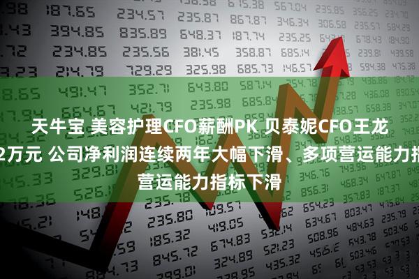 天牛宝 美容护理CFO薪酬PK 贝泰妮CFO王龙年薪282万元 公司净利润连续两年大幅下滑、多项营运能力指标下滑