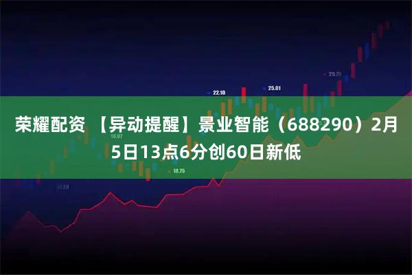 荣耀配资 【异动提醒】景业智能（688290）2月5日13点6分创60日新低