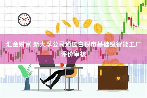 汇金财富 新大孚公司通过白银市基础级智能工厂评价审核